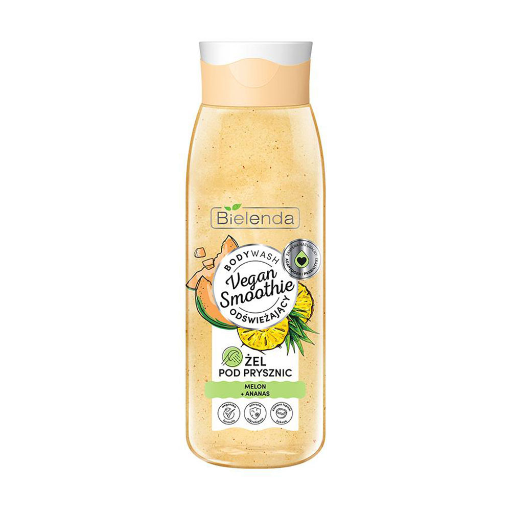 Освіжальний гель для душу Bielenda Vegan Smoothie Shower Gel Диня та ананас, 400 г